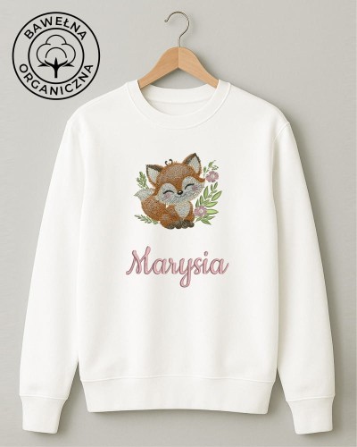 BLUZA dziecięca z imieniem LISEK biała