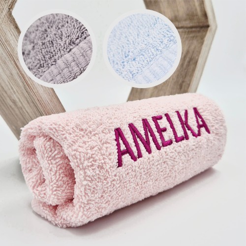 RĘCZNIK 30x50 z imieniem - do przedszkola