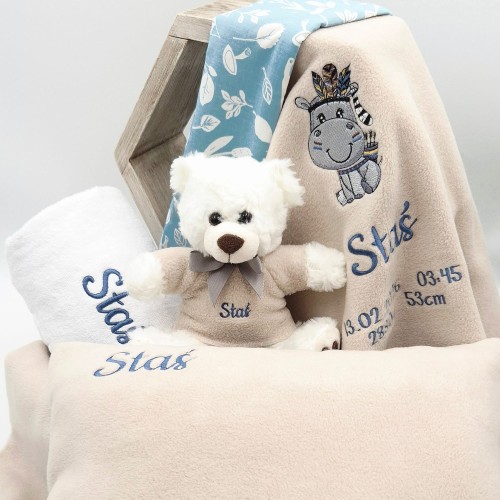 WYPRAWKA z imieniem dziecka HIPOPOTAM boho