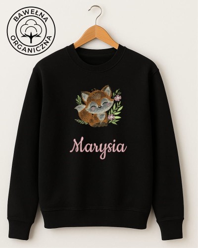 BLUZA dziecięca z imieniem LISEK czarna