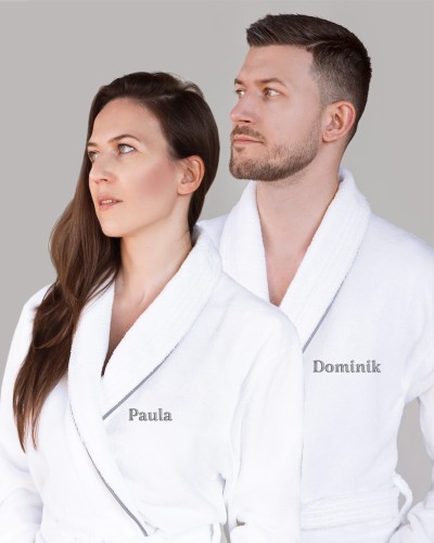 SZLAFROKI na prezent z imionami pary 