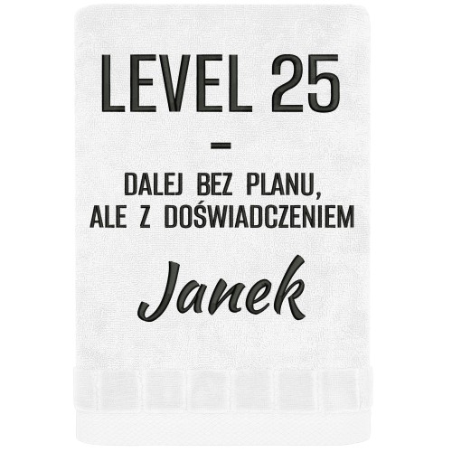 RĘCZNIK URODZINOWY level 25 - dalej bez planu, ale z doświadczeniem