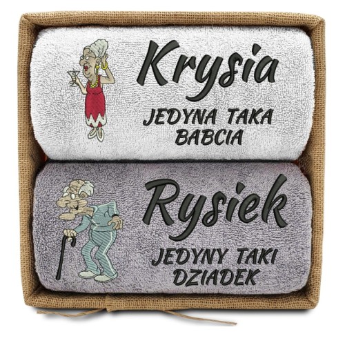RĘCZNIKI W KOSZU Jedyna taka Babcia / Jedyny taki Dziadek
