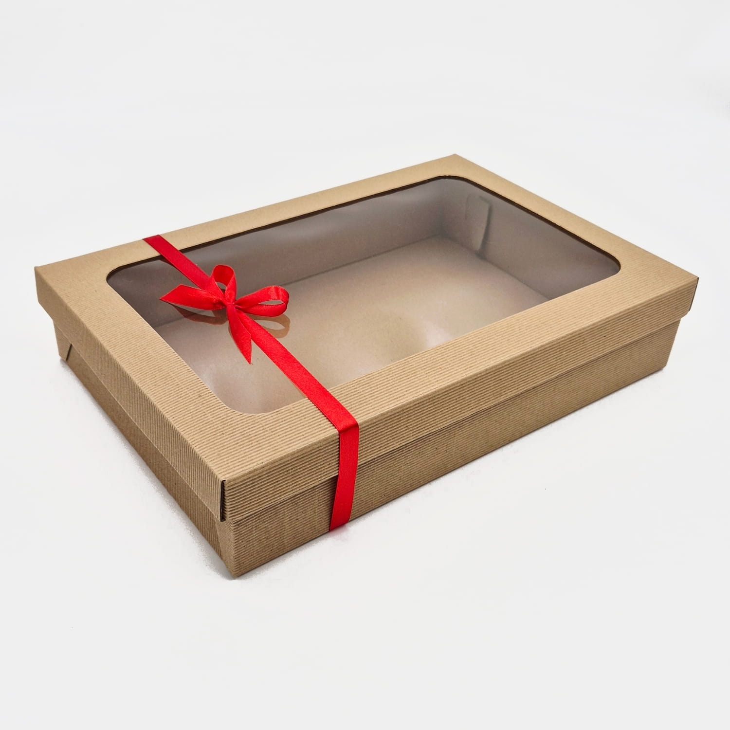 Pudełko prezentowe z okienkiem na ręcznik lub kocyk